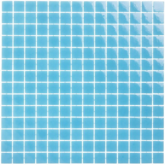 Mozaika basenowa błękitna o jednolitym kolorze.